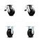 Service Caster 5 Inch Rubber on Steel Caster Set with Roller Bearings 2 Brakes 2 Rigid SCC SCC-TTL30S520-RSR-2-R-2 - alternate 1